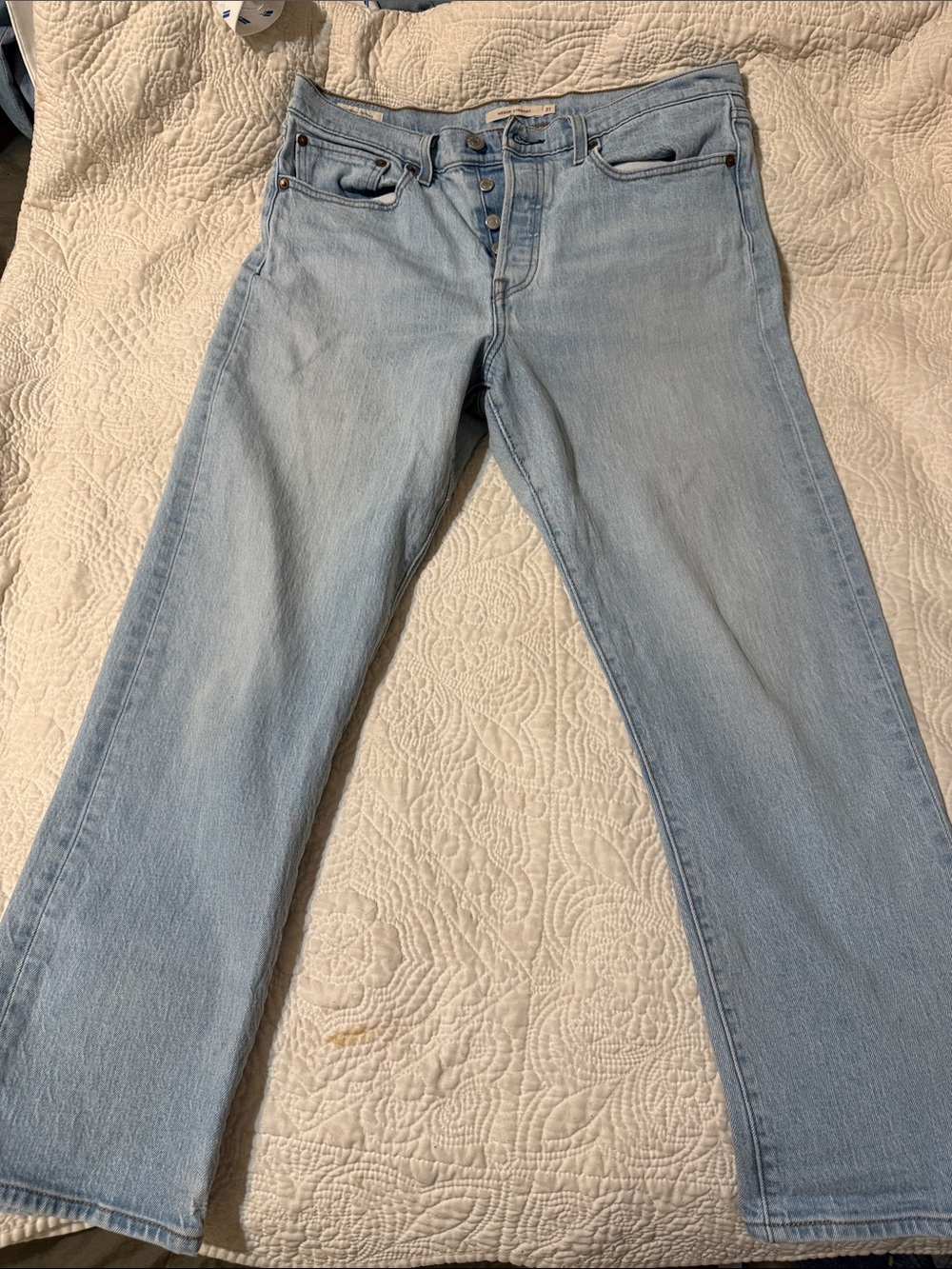 Levi’s Premium Wedgie Straight Light Wash Straight Leg Jeans Sz 31